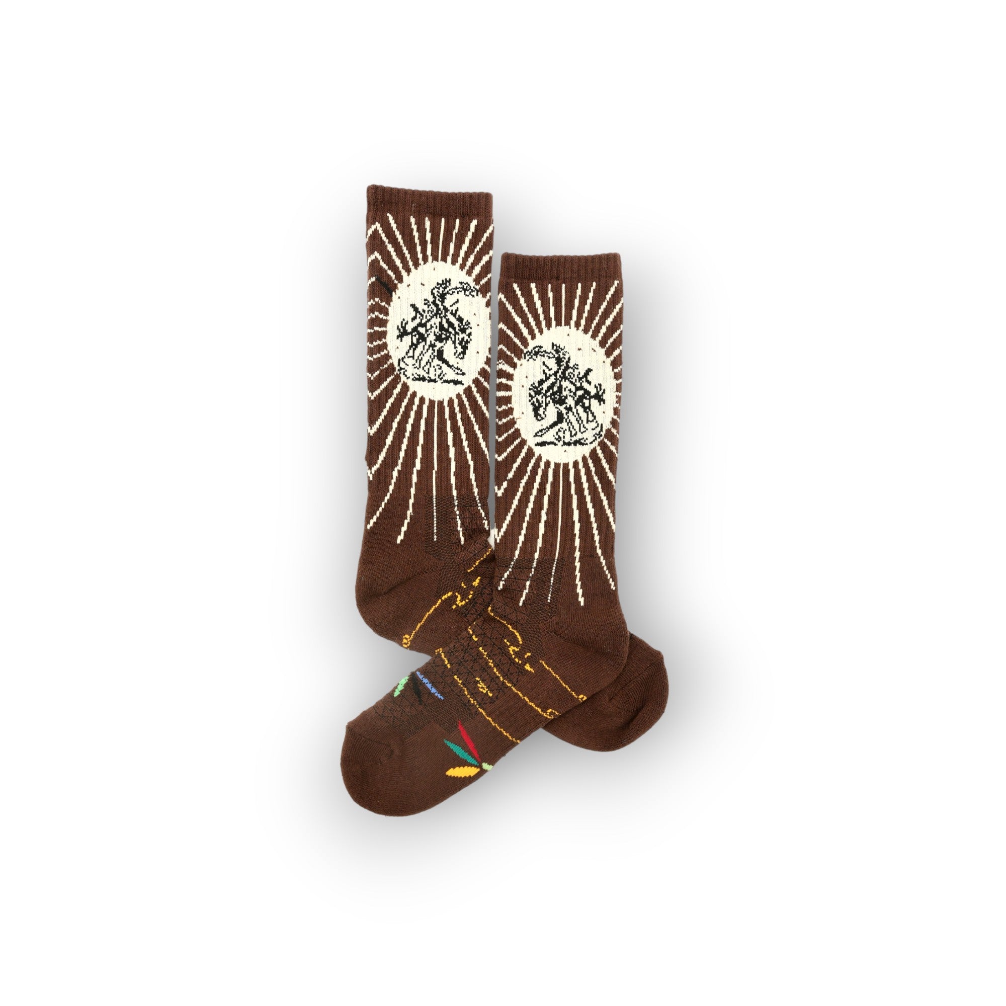 Bucking Brown Performance Socks