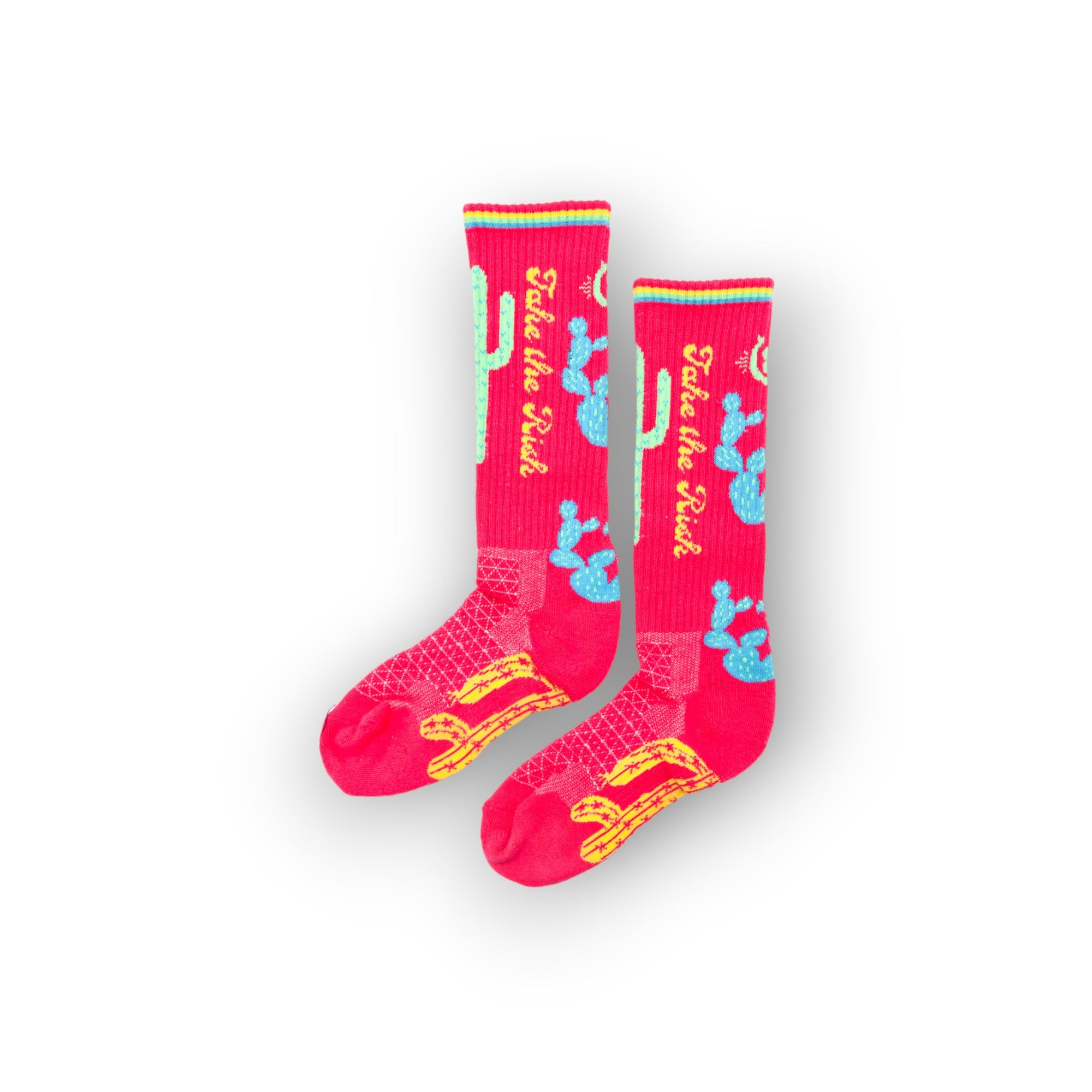 Take The Risk Hot Pink Performance Socks