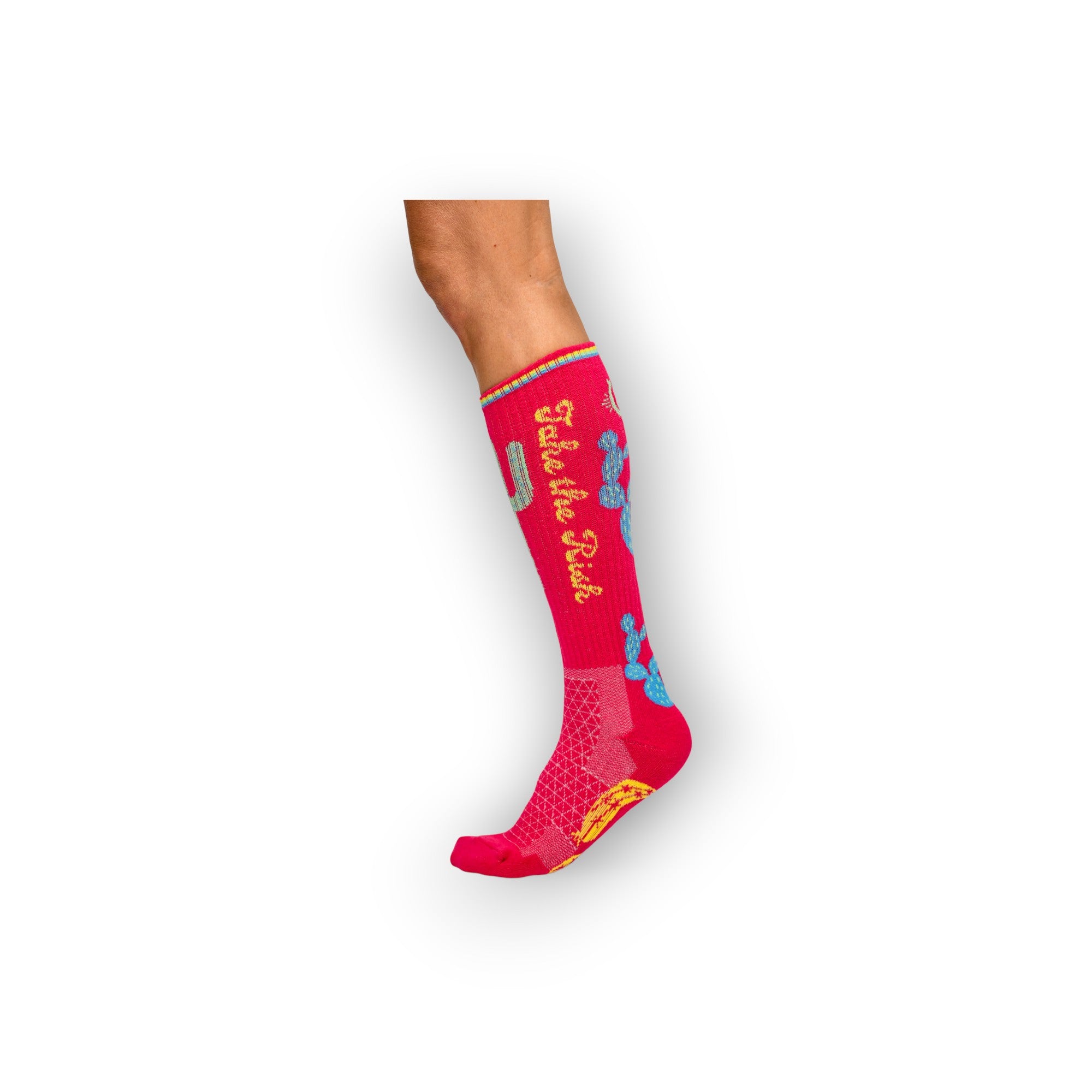 Take The Risk Hot Pink Performance Socks