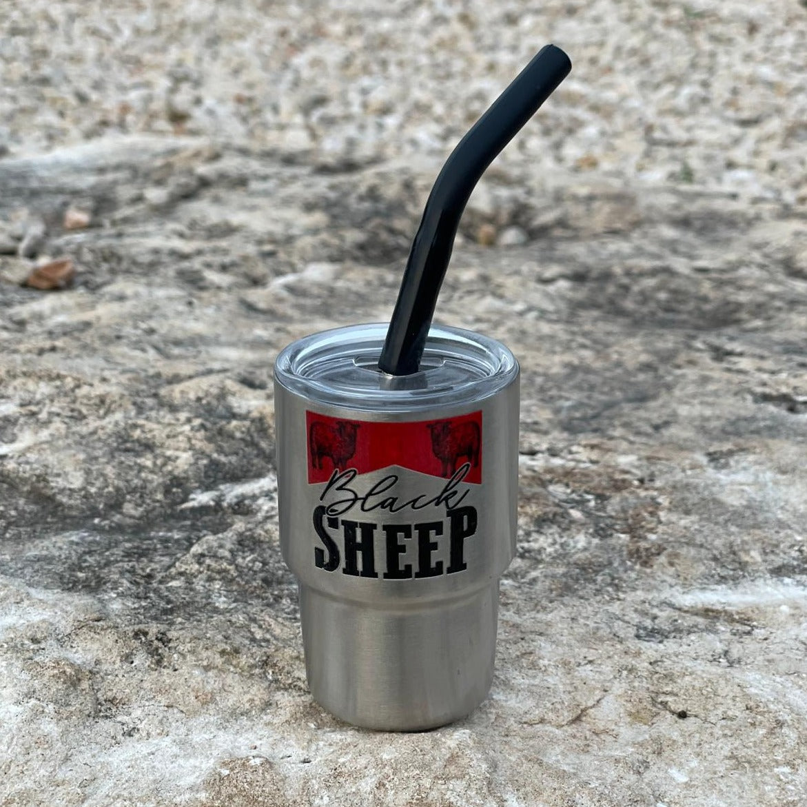 Western-Inspired Fun 3oz Insulated Mini Shot Tumbler - Black Sheep