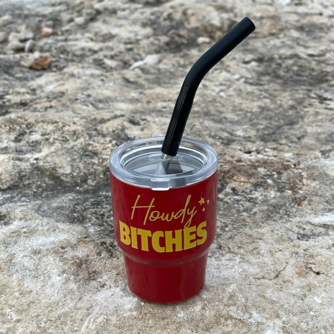 Western-Inspired Fun 3oz Insulated Mini Shot Tumbler - Howdy Bitches