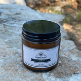 4oz Natural Beeswax Candle - Vintage Smokey Leather and Oak Noir