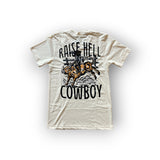 Unisex Lightweight Tee - Raise Hell, Cowboy