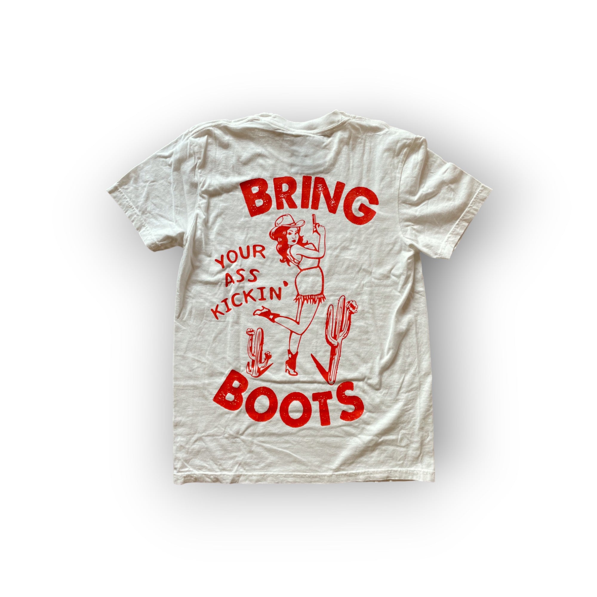 Unisex Heavyweight Tee - Bring Your Ass Kicking Boots