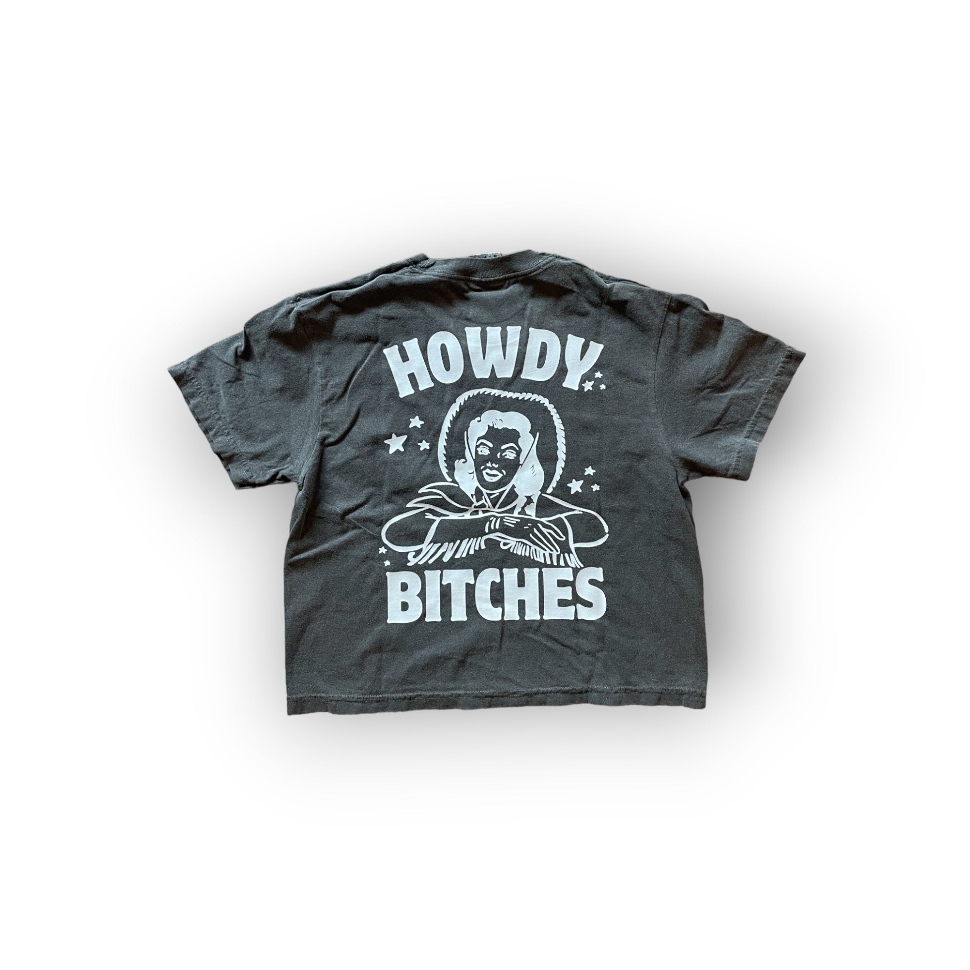 Womens Cropped Tee - Howdy Bitches