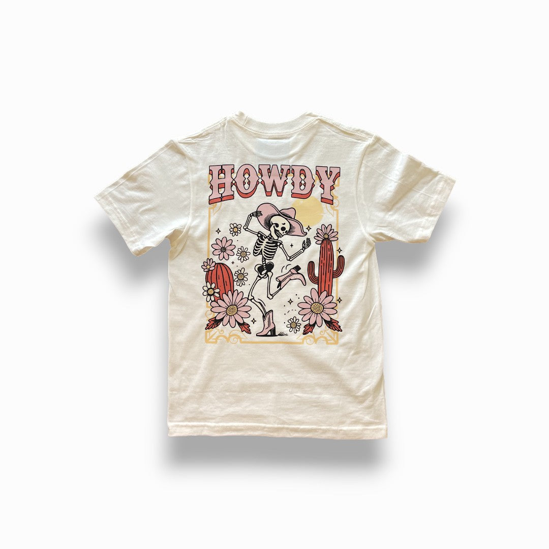 Youth Heavyweight Tee - Howdy Skeleton