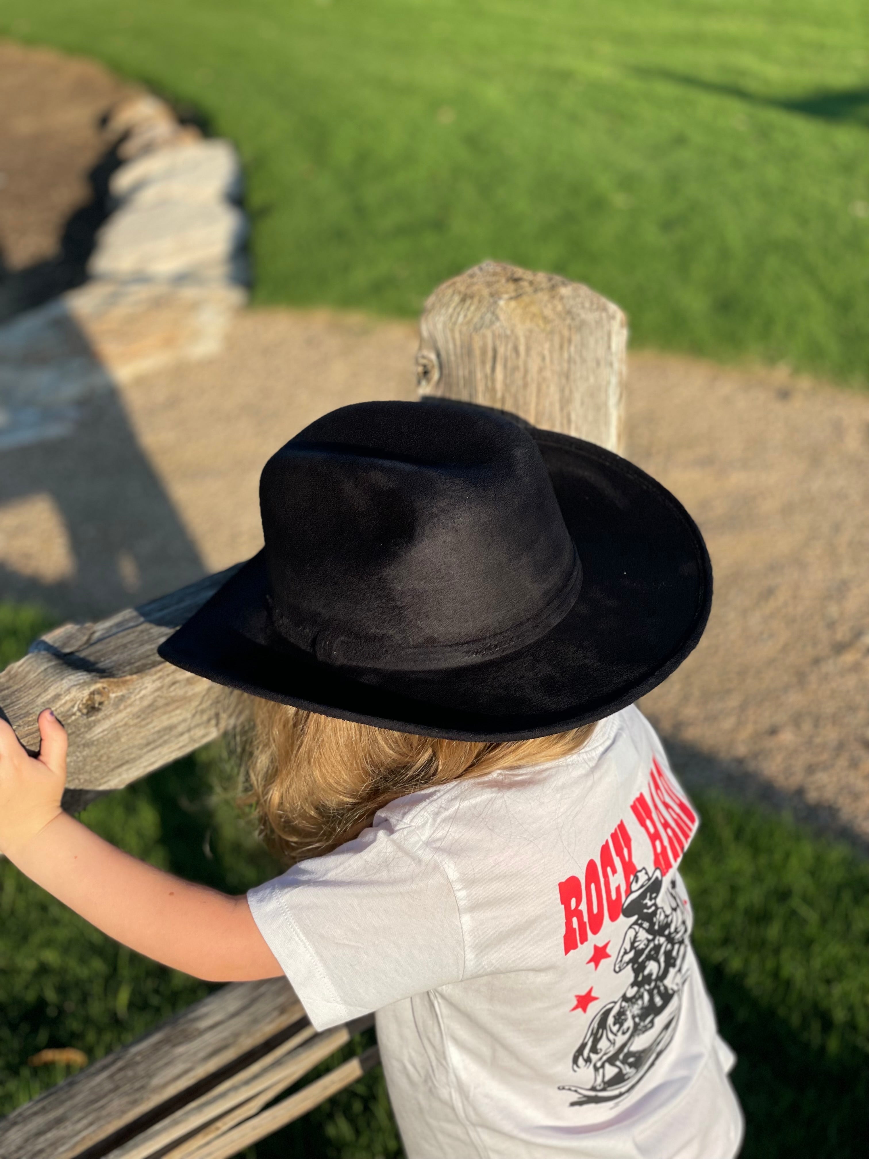 Kids Cattleman Cowboy Hat - Black