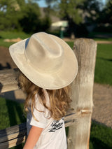 Kids Cattleman Cowboy Hat - Ivory