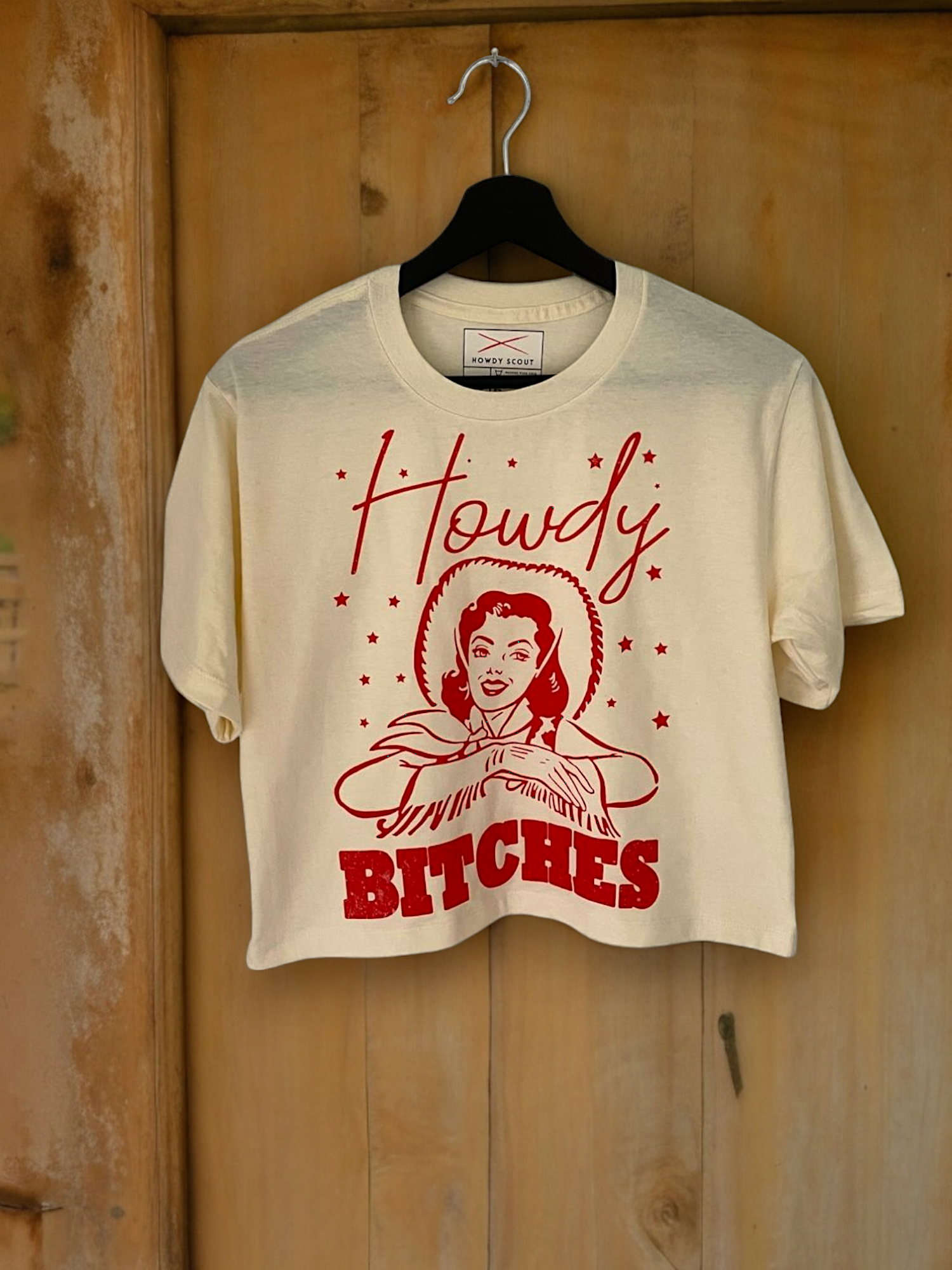 Womens Cropped Tee - Howdy Bitches