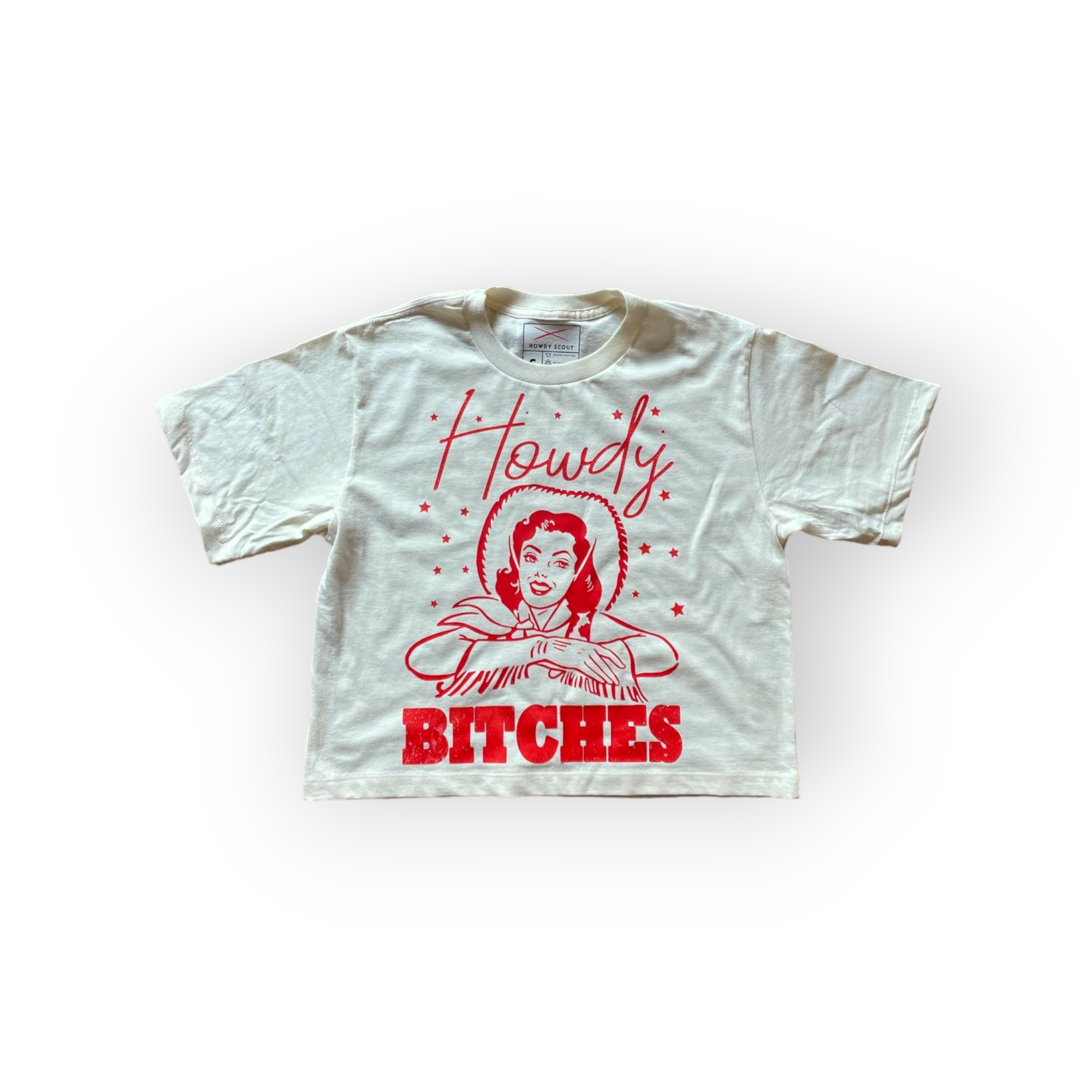 Womens Cropped Tee - Howdy Bitches