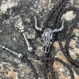 Bolo Tie - Stag Skull (Brown)