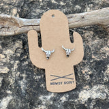 Womens - Western Inspired Earrings - Stag Head